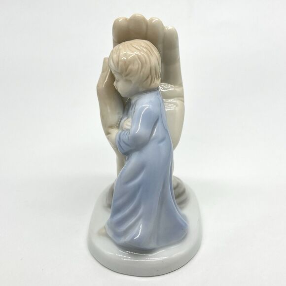 VTG Roman Valencia Collection "Palm of My Hand" Boy 4” Figurine Porcelain Blue - Picture 4 of 6